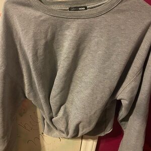 Fashion Nova Light Gray Sweatshirt